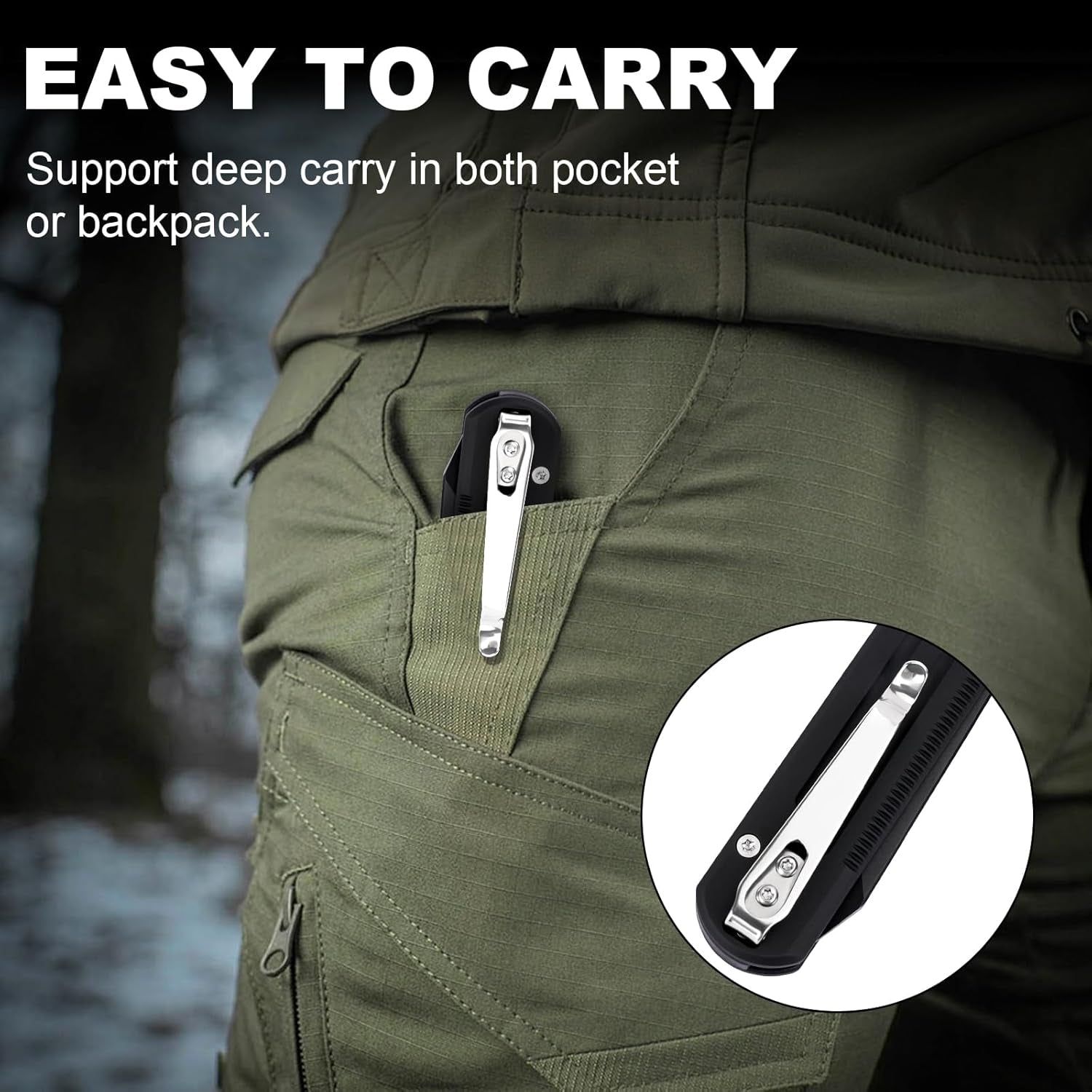 Folding Pocket Knife, 3.47" 14C28N Blade Tanto Knife with Button Lock, EDC Knife for Outdoor Camping Hiking (Aluminum Handle)